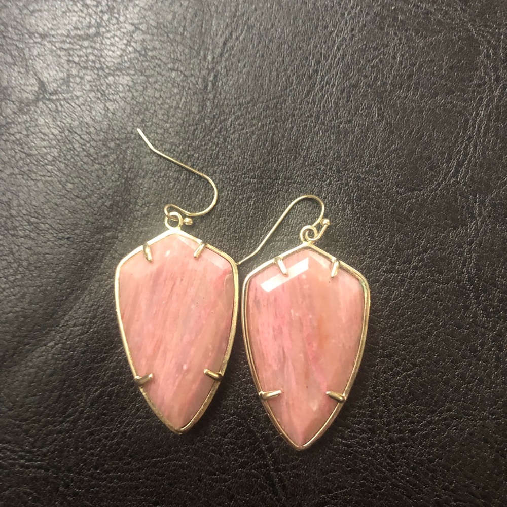 Ava Rose Camden Earrings gold & Rhodonite